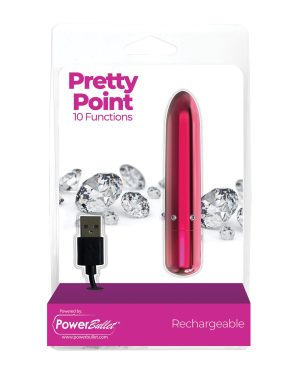 Pretty Point Rechargeable Bullet – 10 Functions Pink by Power Bullet product image