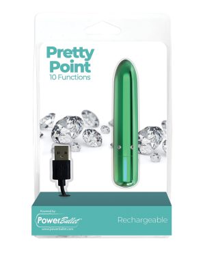 Pretty Point Rechargeable Bullet – 10 Functions Teal by Power Bullet product image