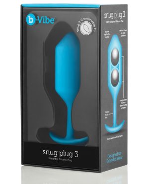 b-Vibe Weighted Snug Plug 3 – 180 g Teal by b-vibe product image