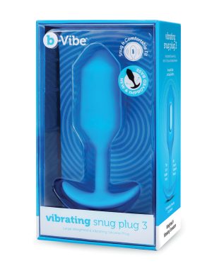 b-Vibe Vibrating Snug Plug – Large Blue by b-vibe product image
