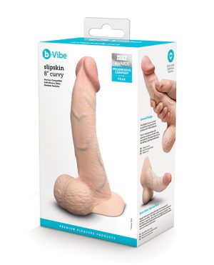 b-Vibe Slipskin 8″ Curvy – Cream by b-vibe product image