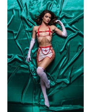 Role Play Naughty Nurse 5 pc Set Red/White S/M by Role Play product image