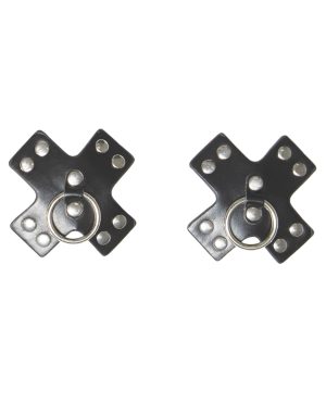 Studded Cross Reusable Pasties – Black O/S by Coquette product image