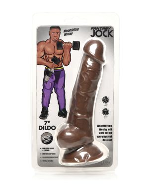 Curve Toys Fantasy Jock Weightlifting Wesley 7″ Dildo w/Balls – Dark by Jock product image