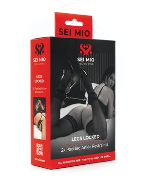 Sei Mio Legs Locked Padded Ankle Restraints – Black by Sei Mio product image