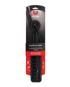 Sei Mio You’re All Mine Impression Spanking Paddle – Black by Sei Mio product image