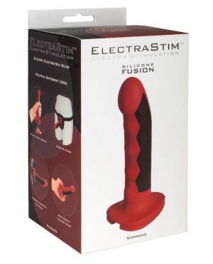 ElectraStim Silicone Fusion Komodo Dildo – Red/Black by ElectraStim product image