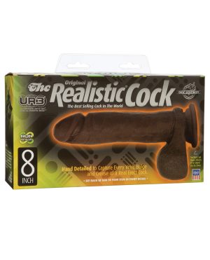 Realistic 8″ ULTRASKYN Cock w/Balls – Brown by UR3 product image