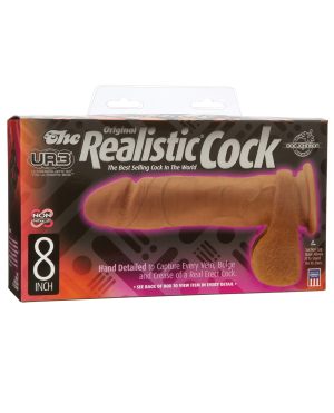 Realistic 8″ ULTRASKYN Cock w/Balls – Brown by UR3 product image