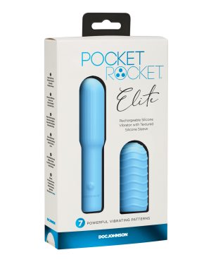 Pocket Rocket Elite Rechargeable w/Removable Sleeve – Sky Blue by Pocket Rocket product image