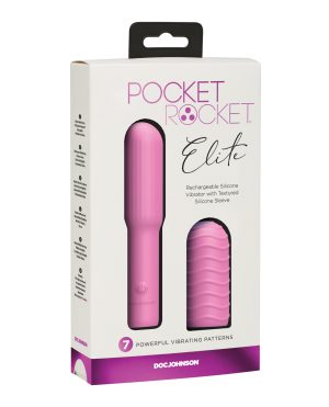 Pocket Rocket Elite Rechargeable w/Removable Sleeve – Pink by Pocket Rocket product image