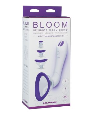 Bloom Intimate Body Automatic Vibrating Rechargeable Pump – Purple/White by Bloom product image