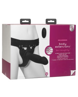 Body Extensions Be Naughty Vibrating 4 Piece Strap On Set by Body Extensions product image