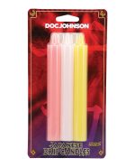 Japanese Drip Candles – Pack of 3 Pink/White/Yellow by Doc Johnson product image