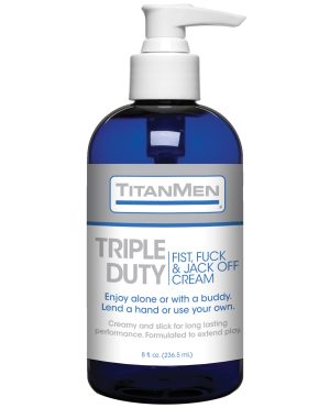 Titanmen Triple Duty Fist, Fuck & Jack Off Cream – 8 oz Bottle by Titanmen product image