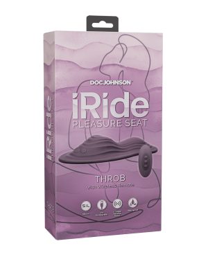 iRide Pleasure Seat Throb Stimulator Rechargeable w/Wireless Remote – Dusty Purple by iRide product image