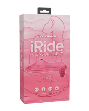 iRide Pleasure Seat Suck Stimulator Rechargeable w/Wireless Remote – Dusty Pink by iRide product image
