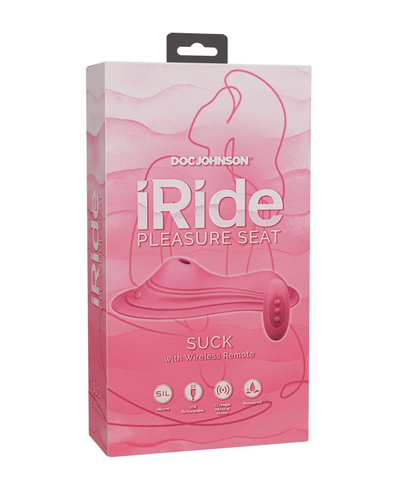iRide Pleasure Seat Suck Stimulator Rechargeable w/Wireless Remote – Dusty Pink by iRide product image