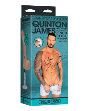 Signature Cocks ULTRASKYN 8″ Cock w/Removable Vac-U-Lock Suction Cup – Quinton James by Signature Cocks product image