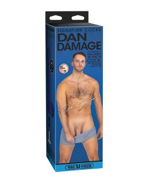 Signature Cocks ULTRASKYN 10″ Cock w/Removable Vac-U-Lock Suction Cup – Dan Damage by Signature Cocks product image