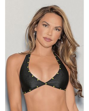 Glow Stones Black Light Dancewear Tri Bra Black O/S by Escante product image