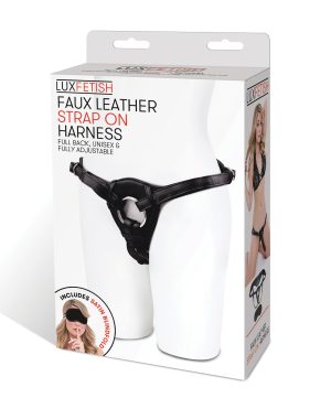 Lux Fetish Patent Leather Strap On Harness – Black by Lux Fetish product image