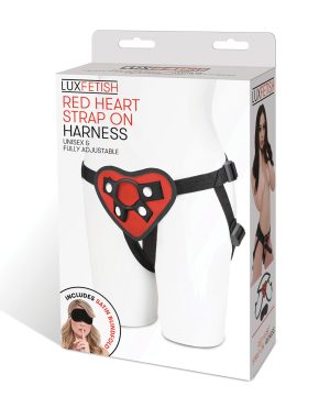 Lux Fetish Red Heart Strap On Harness Set by Lux Fetish product image