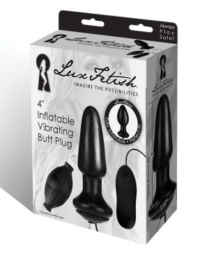 Lux Fetish 4″ Inflatable Vibrating Butt Plug by Lux product image