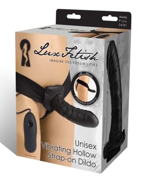 Lux Fetish Unisex Vibrating Hollow Strap On Dildo by Lux product image