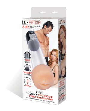 Lux Fetish 2-in-1 Blowjob Sucker & Penis Enlarger Pump by Lux Fetish product image