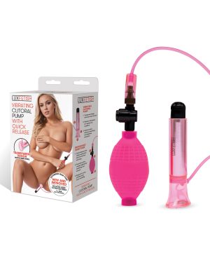Lux Fetish Vibrating Clitoral Pump w/Quick Release – Pink by Lux Fetish product image