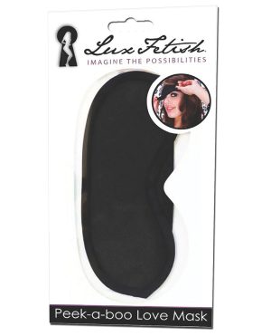 Lux Fetish Peek a Boo Love Mask – Black by Lux product image