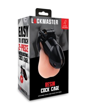 Lockmaster 4″ Resin Cock Cage – Black by Lockmaster product image