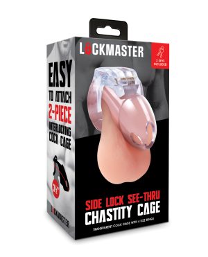 Lockmaster 3.5″ Side Lock See Thru Chastity Cage – Clear by Lockmaster product image