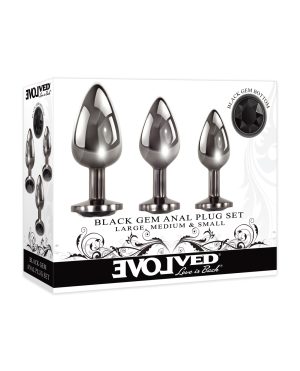 Evolved Black Gem Anal Plug Set by Evolved product image