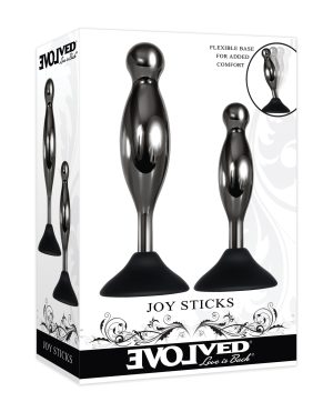 Evolved Joy Sticks 2 pc Plug Set – Black/Chrome by Evolved product image