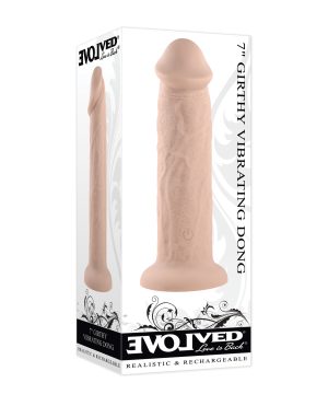 Evolved 7″ Girthy Vibrating Dong – Light by Evolved product image