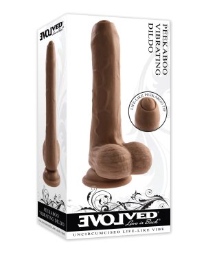 Evolved Peek A Boo Vibrating Dildo – Dark by Evolved product image