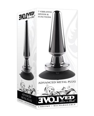 Evolved Advanced Vibrating Rechargeable Metal Plug – Black by Evolved product image