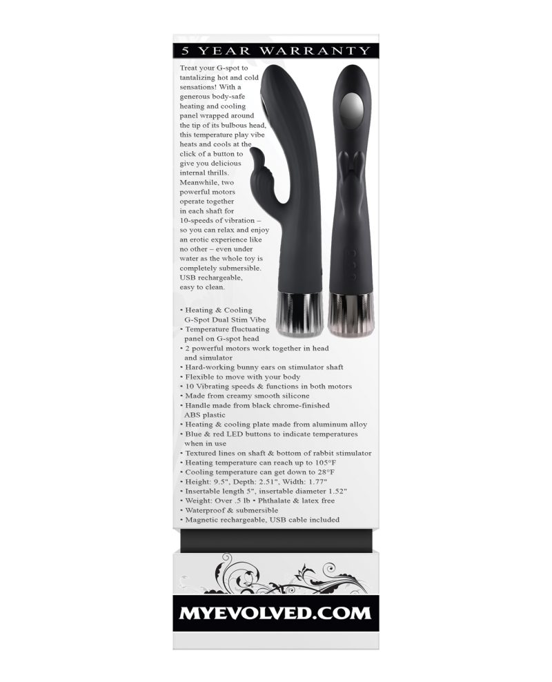 EN-RS-1171a Evolved Heat Up & Chill G-Spot Rabbit - Black