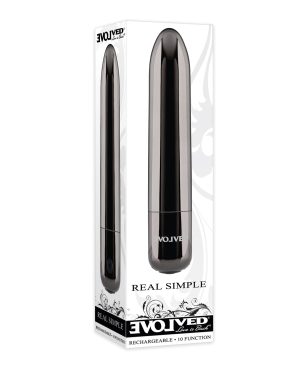 Evolved Real Simple Rechargeable Bullet – Black Chrome by Evolved product image
