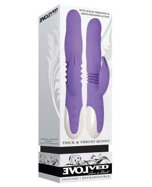 Evolved Thick & Thrust Bunny Dual Stim Rechargeable – Purple by Evolved product image