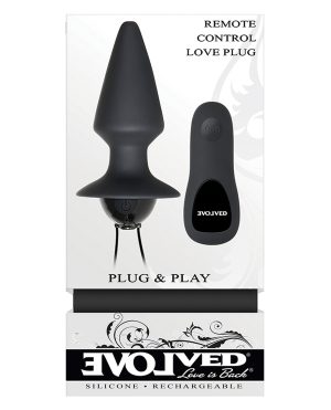 Evolved Plug & Play Remote Anal Plug – Black by Evolved product image