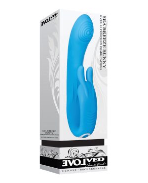 Evolved Sea Breeze Bunny Rechargeable Dual Stim – Blue by Evolved product image