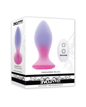 Evolved Paradise Plug Butt Plug w/Remote Control – Pink/Purple by Evolved product image