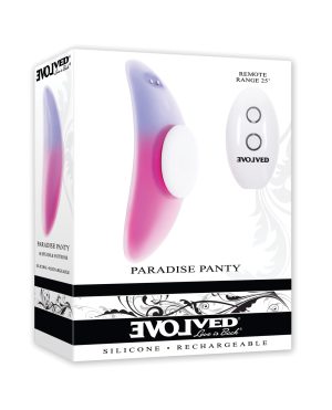 Evolved Paradise Panty Curved Panty Vibe w/Remote Control – Pink/Purple by Evolved product image