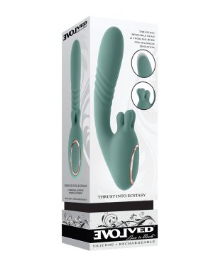 Evolved Thrust into Ecstasy Thrusting Rabbit Vibrator – Mint by Evolved product image