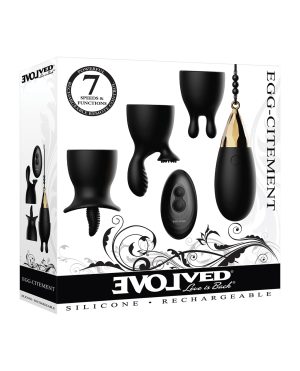 Evolved Egg Citement Rechargeable Bullet – Black/Gold by Evolved product image