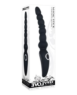 Evolved Magic Stick Beaded Vibrator – Black by Evolved product image