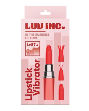 Luv Inc. Lipstick Vibrator w/4 Heads – Coral by Luv Inc. product image